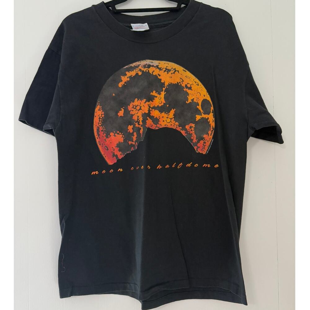 Jeff McKinley Artworks Moon Over Half Dome Single Stitch Vintage 90s Size L